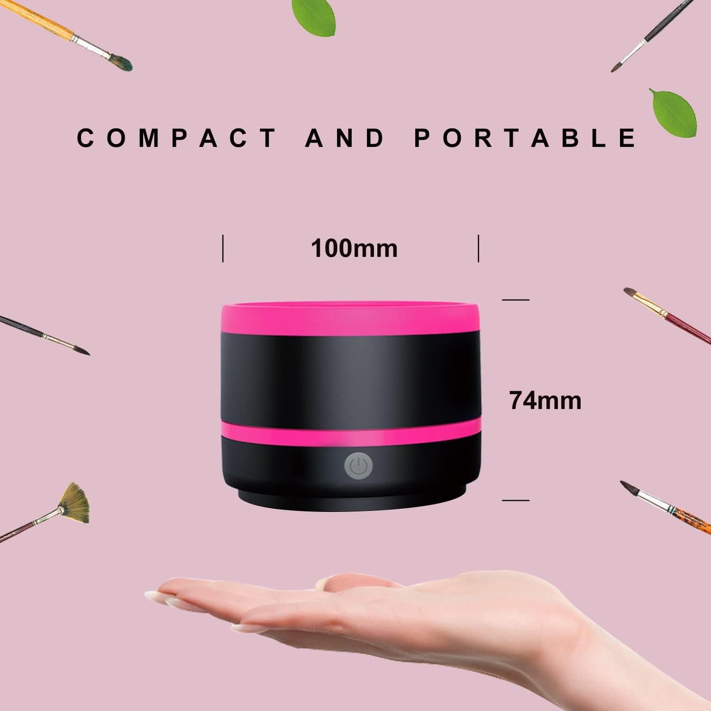 YAGHVEO® Paint Brush Cleaner, Electric Paint Brush Cleaner Rinse Cup, Brush Rinser for Painting, Artist Brush Cleaning Washer Rinser for Acrylic, Watercolor, Oil, Gouache Painting