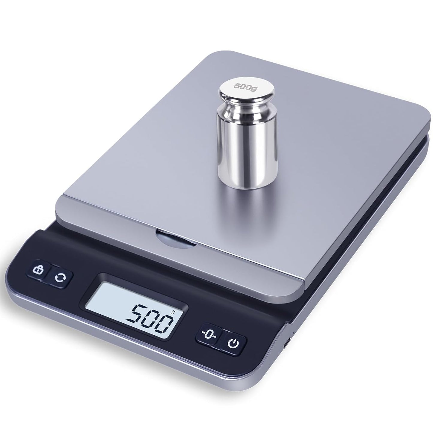 QP 500g Calibration Weights, OIML M1 High Precision Gram Weights, Stainless Steel Scale Calibration Weight for Digital Scale, Weight Scale, balance Scale, Chrome Finish Scale Weights with Storage Case
