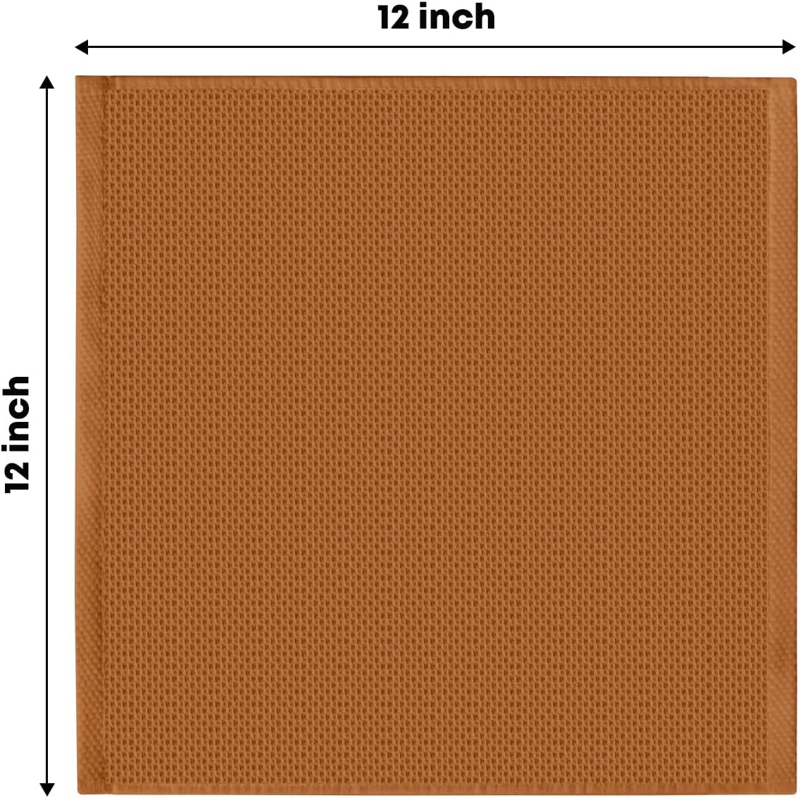 Artoid Mode 100% Cotton Caramel Waffle Weave Kitchen Dish Cloths, 12x12 Inch Ultra Soft Absorbent Quick Drying Kitchen Dish Towels Set of 6