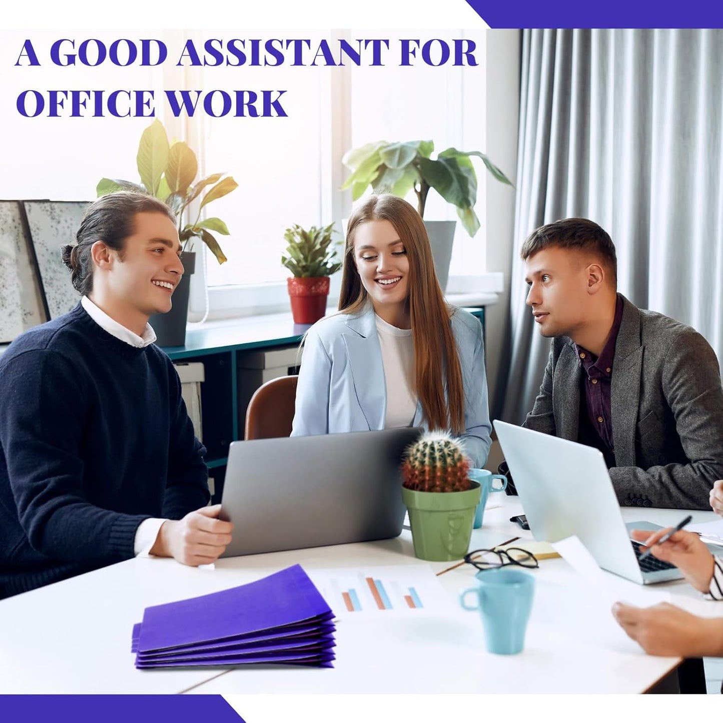 60 Pcs Classification Folders Letter Size, Back to School Supply for Teacher, Student, 3 Dividers Pressboard File Folder Bulk with 2 Fasteners, 3.5 Inch Expanding File Organizer (Purple)