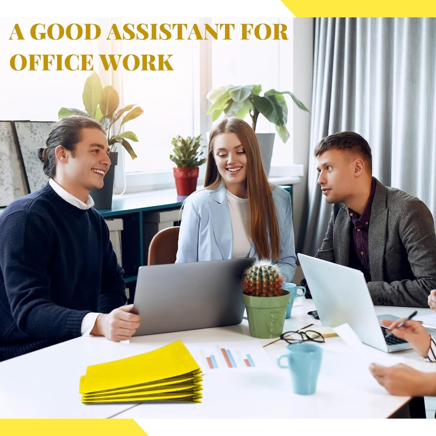 36 Pcs Classification Folders Letter Size, 2 Divider Pressboard File Folders with 3. 5 Inch Expansion, 2 Prongs Fastener, Heavy Duty Office File Organizers for Teachers, Medical (Yellow)