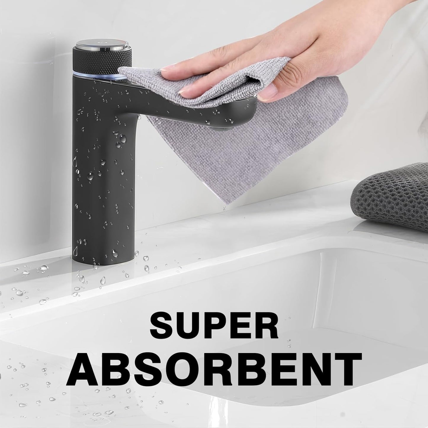 Microfiber Cloth Roll 75 Pack, 180GSM, Tear Away Microfiber Towels 12x12 Inch, Reusable Cleaning Rags for Car Detailing, Kitchen, Dishes, House Cleaning, Windows, Glass, Garage, Shop (Grey)