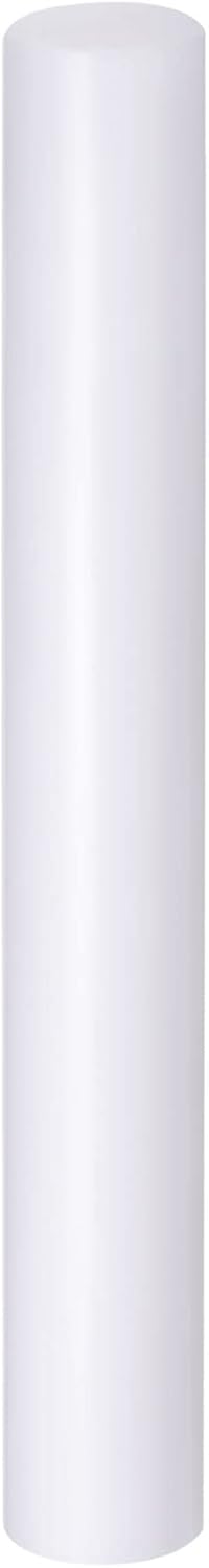 HARFINGTON Acrylic Clay Roller 8 Inch x 1 Inch Solid Non-Stick Plastic Round Tube Roller Polymer Clay Rod Fondant Rolling Pin for Shaping, Sculpting, Modeling DIY Crafts, White