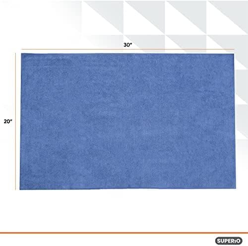 Superio Microfiber Squeegee Mopping Towel Large Miracle Cloth 20 x 30 Streak Free Microfiber Floor Cloth-Rag for Cleaning House, Kitchen, Bathroom-Scratch Free- 2 Pack