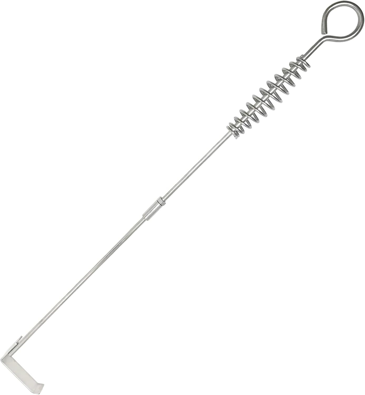 32.5" BBQ Ash Tool Poker Rake, Charcoal and Grill Cleaning Ash Tools for Big Green Egg, Kamado Joe and Other Charcoal Grills Corner Cleaner Accessories