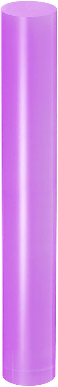 HARFINGTON Acrylic Clay Roller 7.28 Inch x 1 Inch Solid Non-Stick Plastic Round Tube Roller Polymer Clay Rod Fondant Rolling Pin for Shaping, Sculpting, Modeling DIY Crafts, Purple