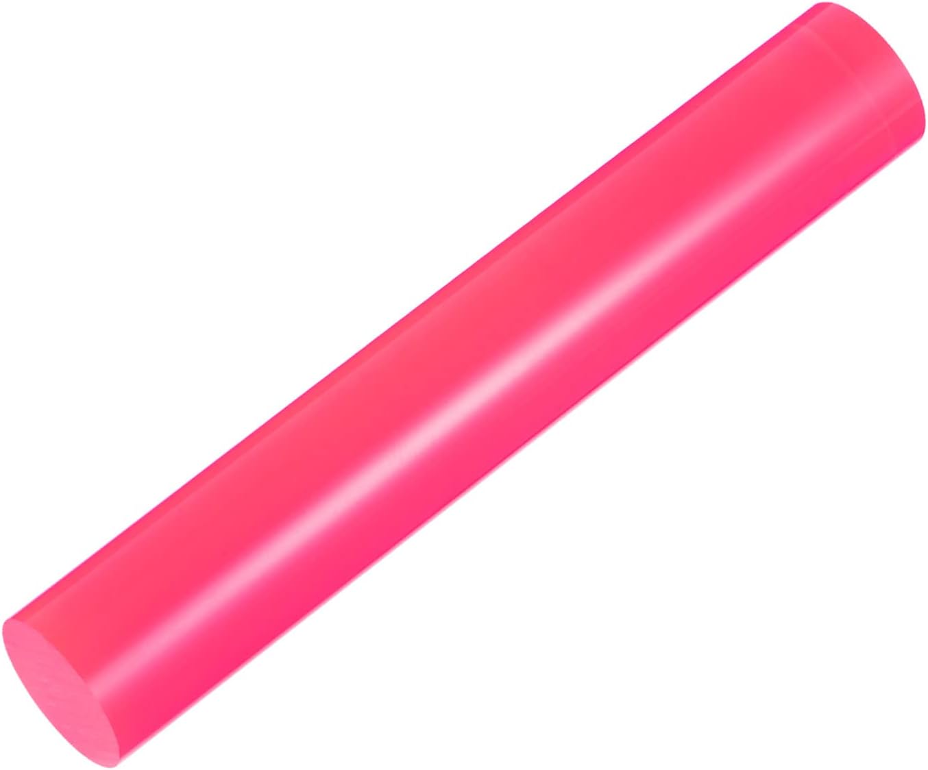 HARFINGTON Acrylic Clay Roller 6 Inch x 1 Inch Solid Non-Stick Plastic Round Tube Roller Polymer Clay Rod Fondant Rolling Pin for Shaping, Sculpting, Modeling DIY Crafts, Rose Red