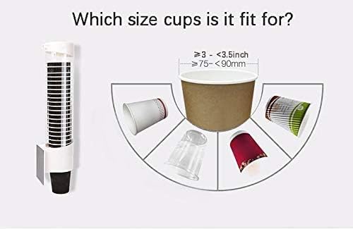 Large Disposable Cup Holder Wall Mounted,Cup Dispenser, Paper or Plastic Cup Organizer, Including Magnet for fix (L is Suitable for 8-14 Ounce Cups)