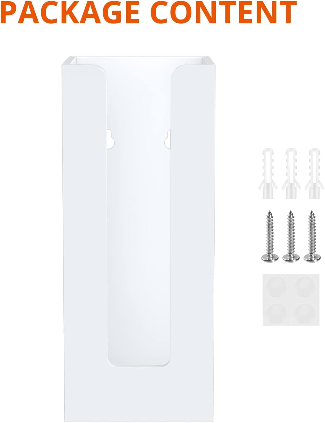 Richboom Acrylic Coffee Cup and Lid Storage Organizer Holder, 1 Compartment, White