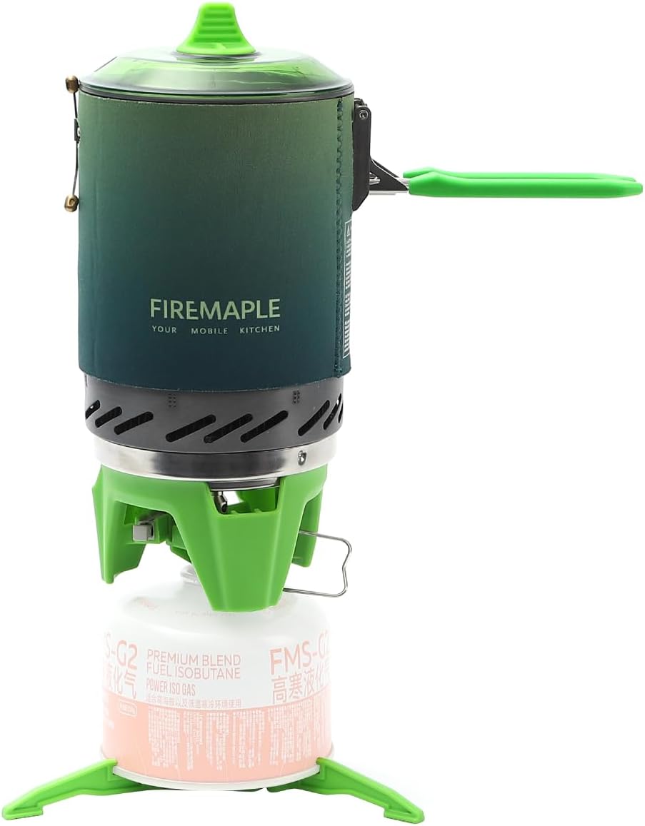 Fire-Maple Fixed Star X2 Backpacking and Camping Stove System Outdoor Propane Camp Cooking Gear Portable Pot Jet Burner Set Ideal for Hiking, Trekking, Fishing, Hunting Trips and Emergency Use