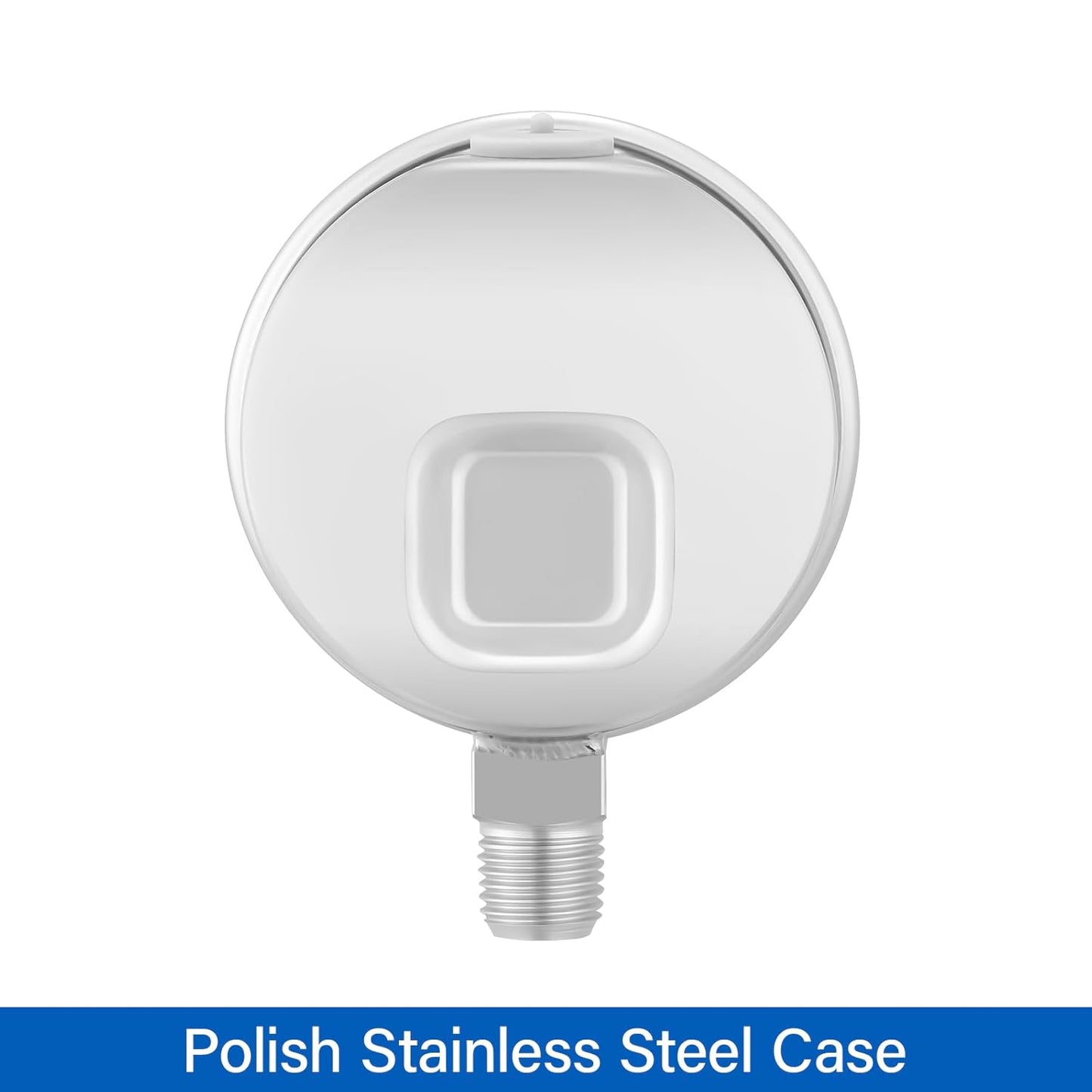 MEASUREMAN Fully Stainless Steel Hydraulic Glycerin Filled Pressure Gauge, 2-1/2" Dial Size,0-200psi/kpa,1/4" NPT Lower Mount