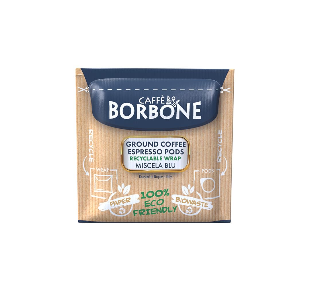Caffè Borbone Espresso Paper Pods, Blue Blend, Medium Roast - 150 Count
