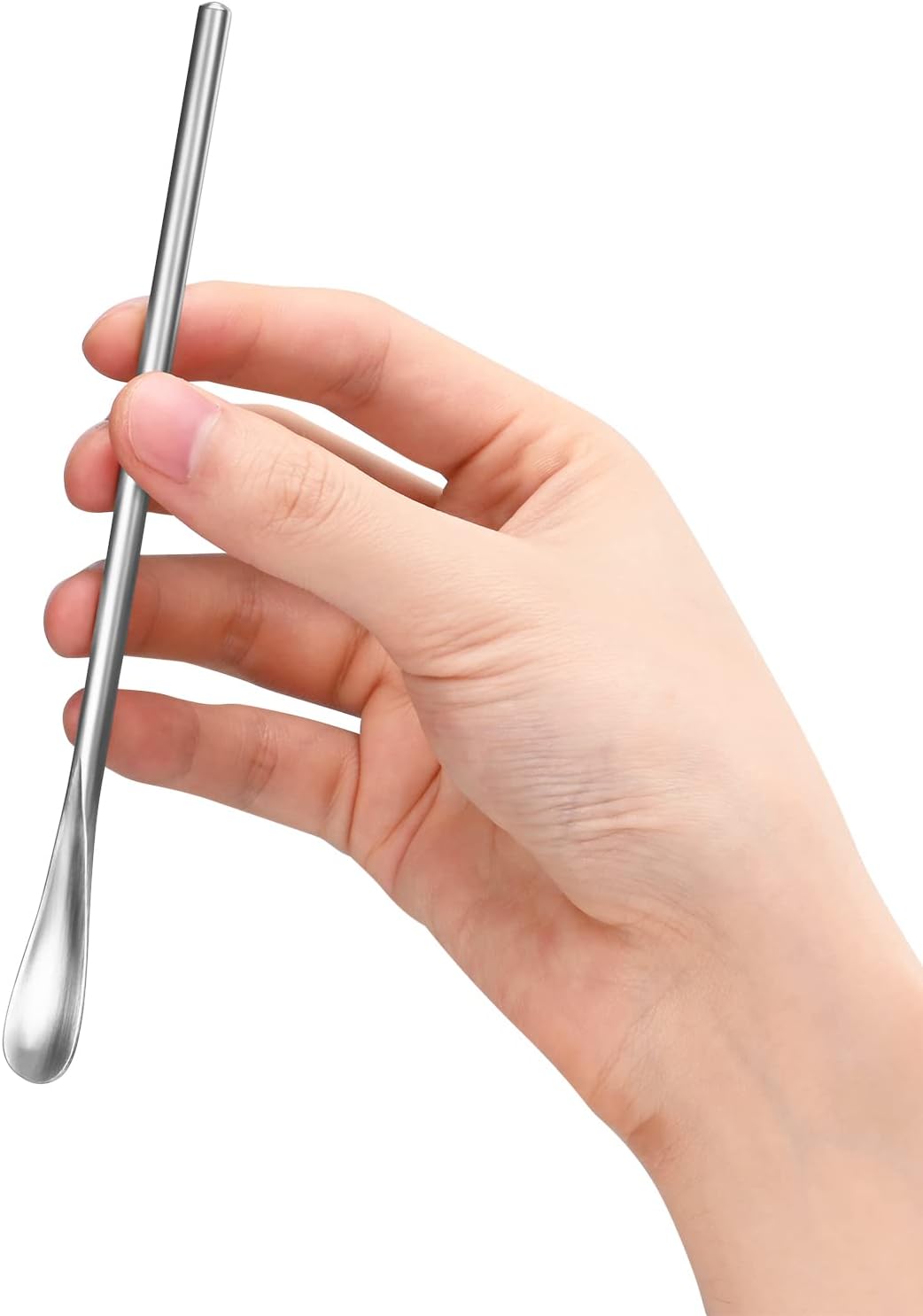 16-Pack 6.2" / 15.8cm 304 Stainless Steel Long Handle Stirring & Mixing Spoon – Reusable Bar Tool for Coffee, Tea, Iced Drinks & Cocktails