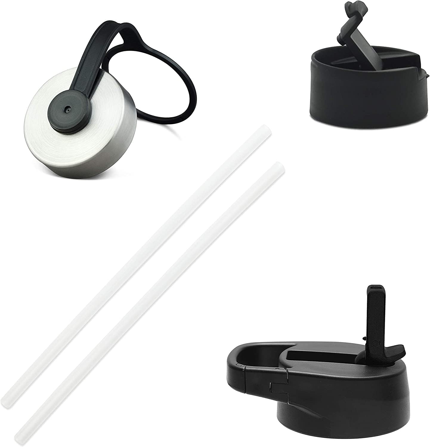 IRON °FLASK Camping & Hiking Hydration Flask with 3 Lids - Stainless Steel, Double Walled & Vacuum Insulated Water Bottle - Leak Proof & BPA Free (Bubble Gum, Straw - 18 oz)