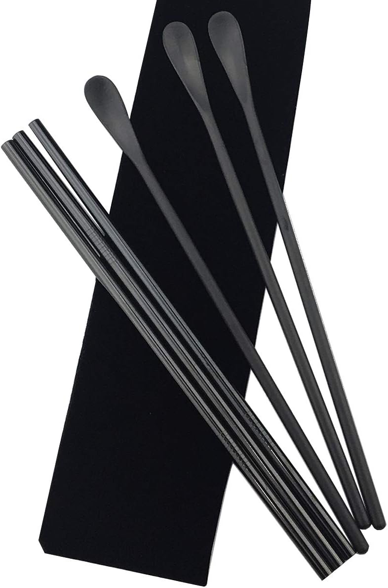 JASHII Matte Long Handle Spoon Cocktail Mixing Stirring Spoons Iced Tea Coffee Spoons with 8.6 inch Long Handle Brushed SUS304 Stainless Steel, 6-Piece