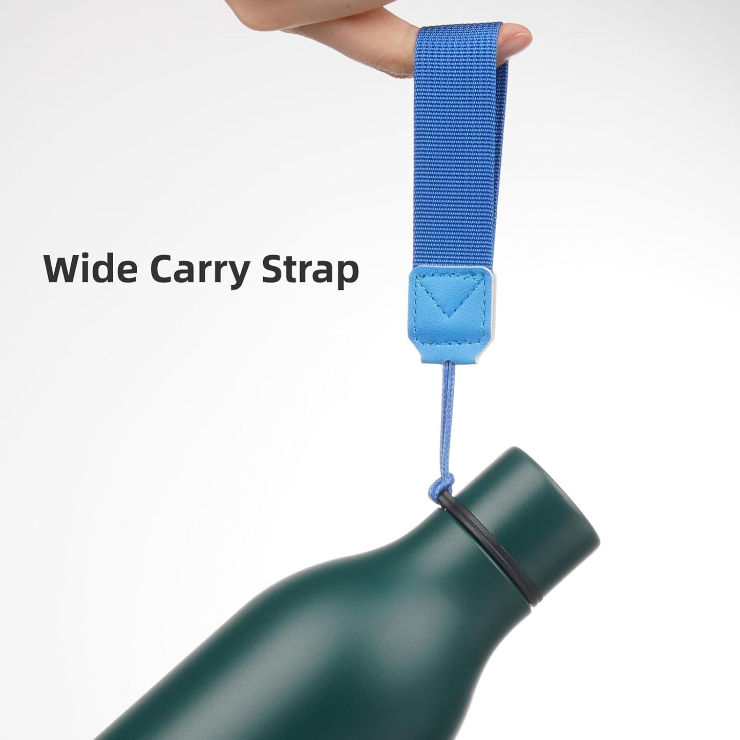 Insulated Water Bottle with Strap,25 oz Double Wall Stainless Steel Vacuum Bottles Metal Water Flask,Army green