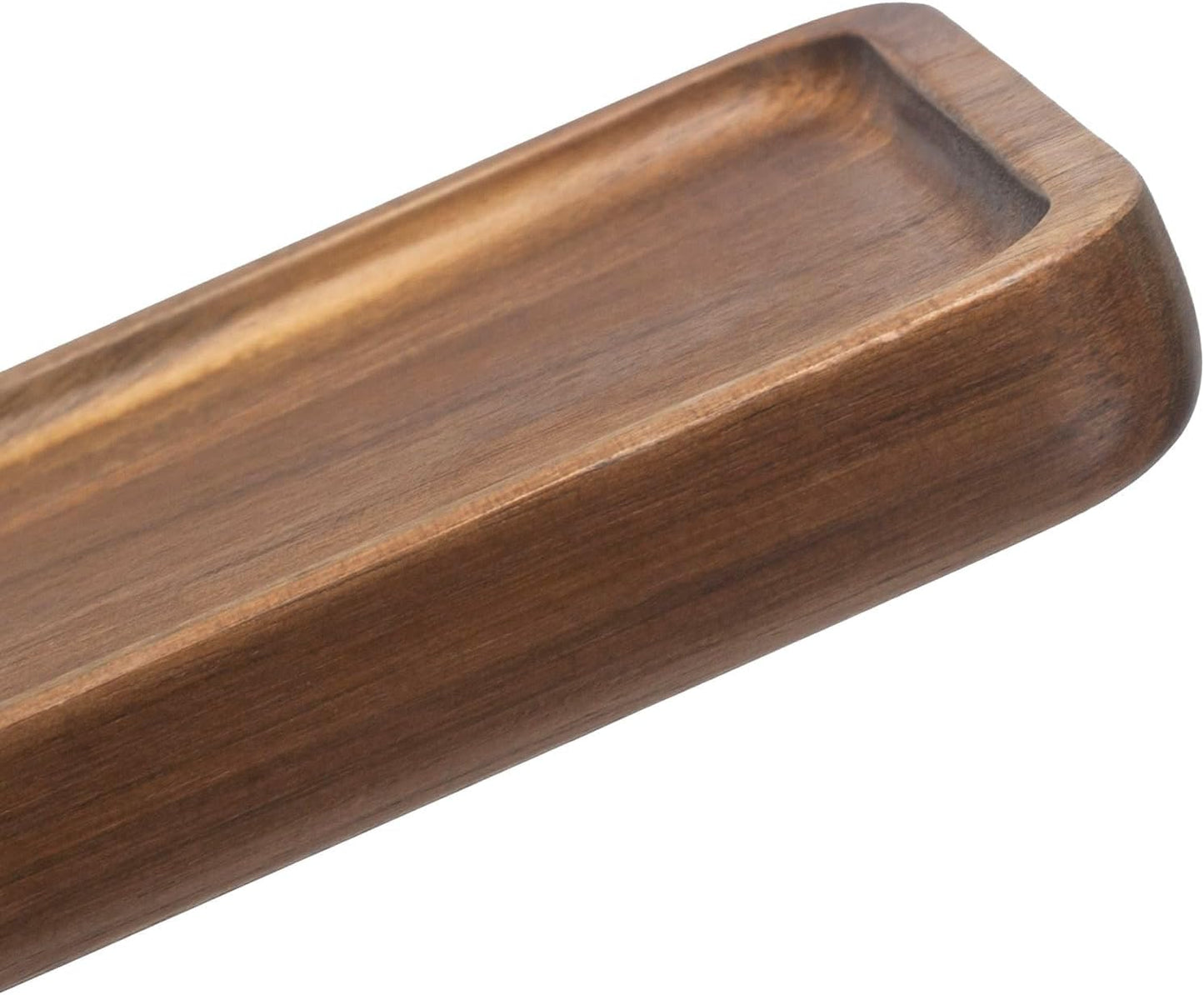 Bathroom Vanity Tray, Bathroom Tray for Counter, Toilet Tank Tray, Wood Bathroom Tray for Organizing and Home Decor (7.9 x 5.1 x 0.8 inch)