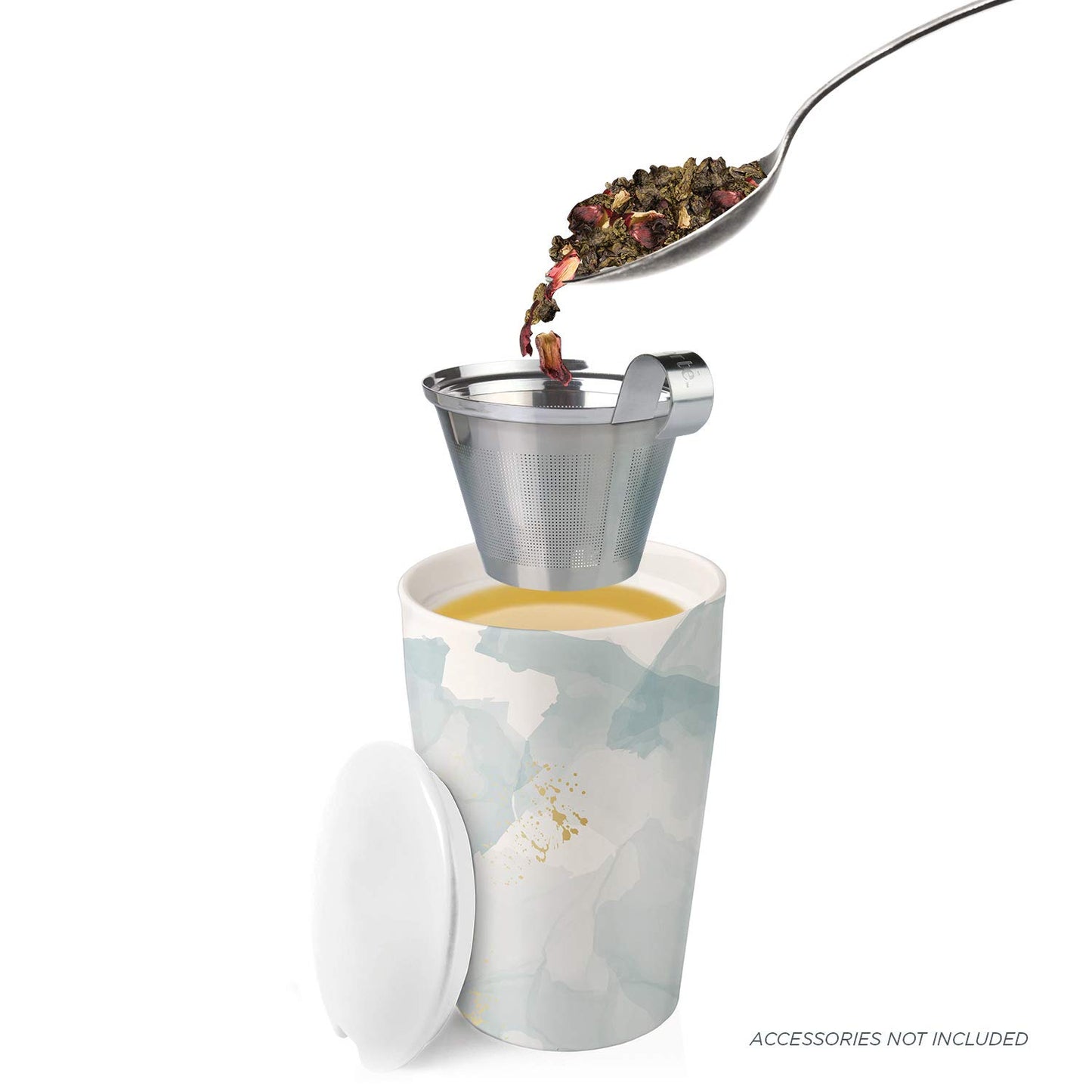 Tea Forte Radiance Premium Organic Loose Leaf Caffeine-Free Herbal Tea Blend Canister, Makes 35-50 Cups