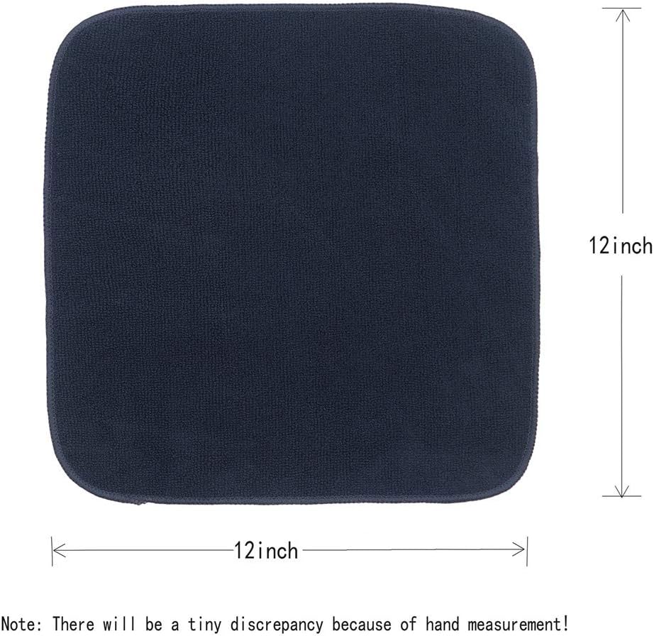 Microfiber Dish Cloths Fast Drying Kitchen Cleaning Cloth Dish Rags Dust Cloths Ultra Absorbent Lint Free Washcloths 12inch x 12inch 10 Pack (Black)