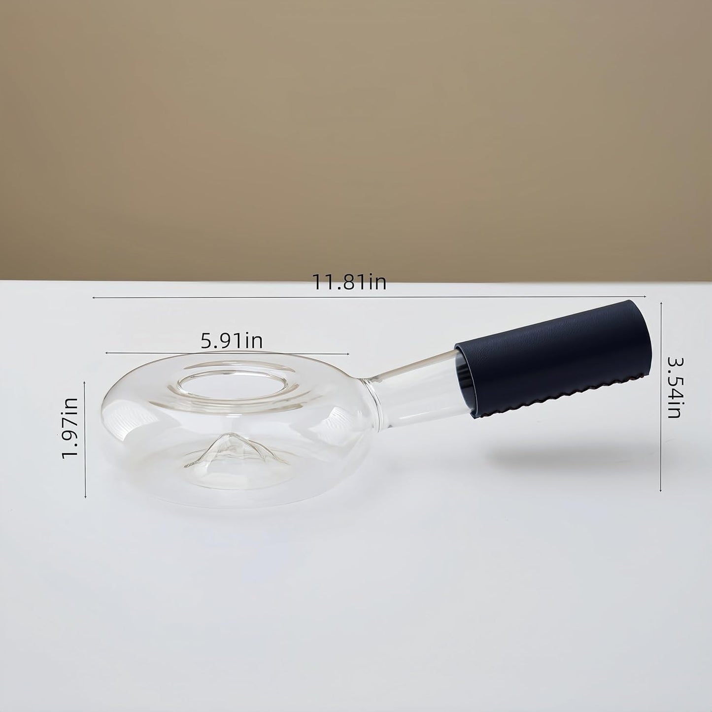 Portable glass coffee bean roaster - High borosilicate glass manual home coffee roasting kit, suitable for small batch roasting of nuts and coffee beans, stove-safe (50-80 grams capacity)