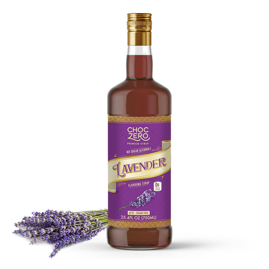 ChocZero Coffee Syrup, Lavender Flavor, Sugar Free Syrup for Drinks, Keto Friendly, 25.4 Fluid Ounces