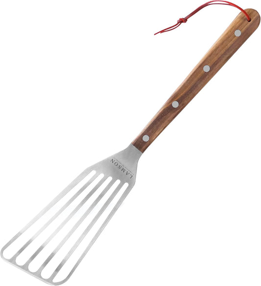 Lamson Premier 20" Walnut BBQ Slotted Fish and Vegetable Turner