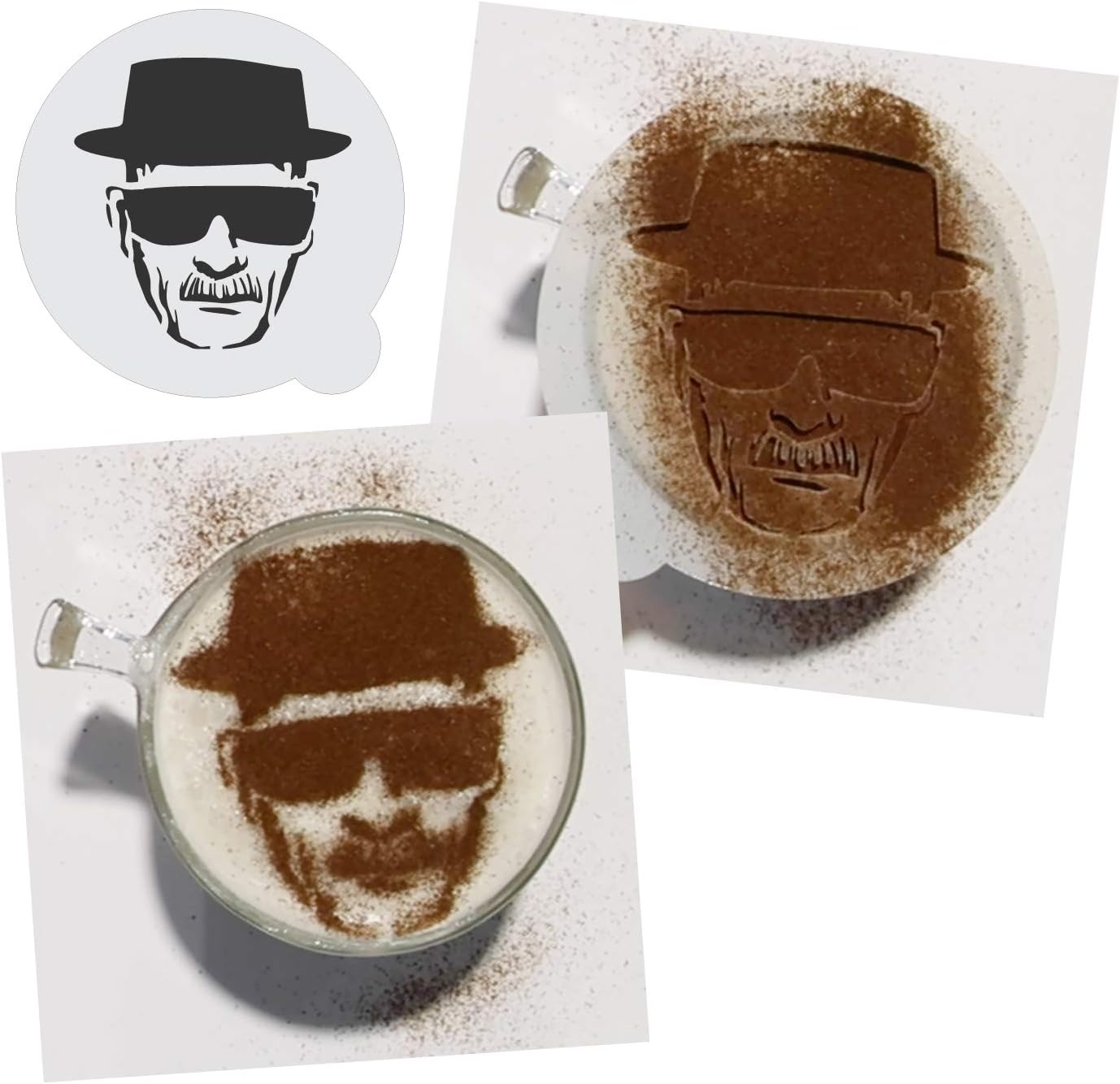 Stencil Stop Custom Coffee Stencil - Customizable for Business Logos, Faces, Images - 14 Mil Mylar Plastic (3 x 3 inches - 25 Pack)