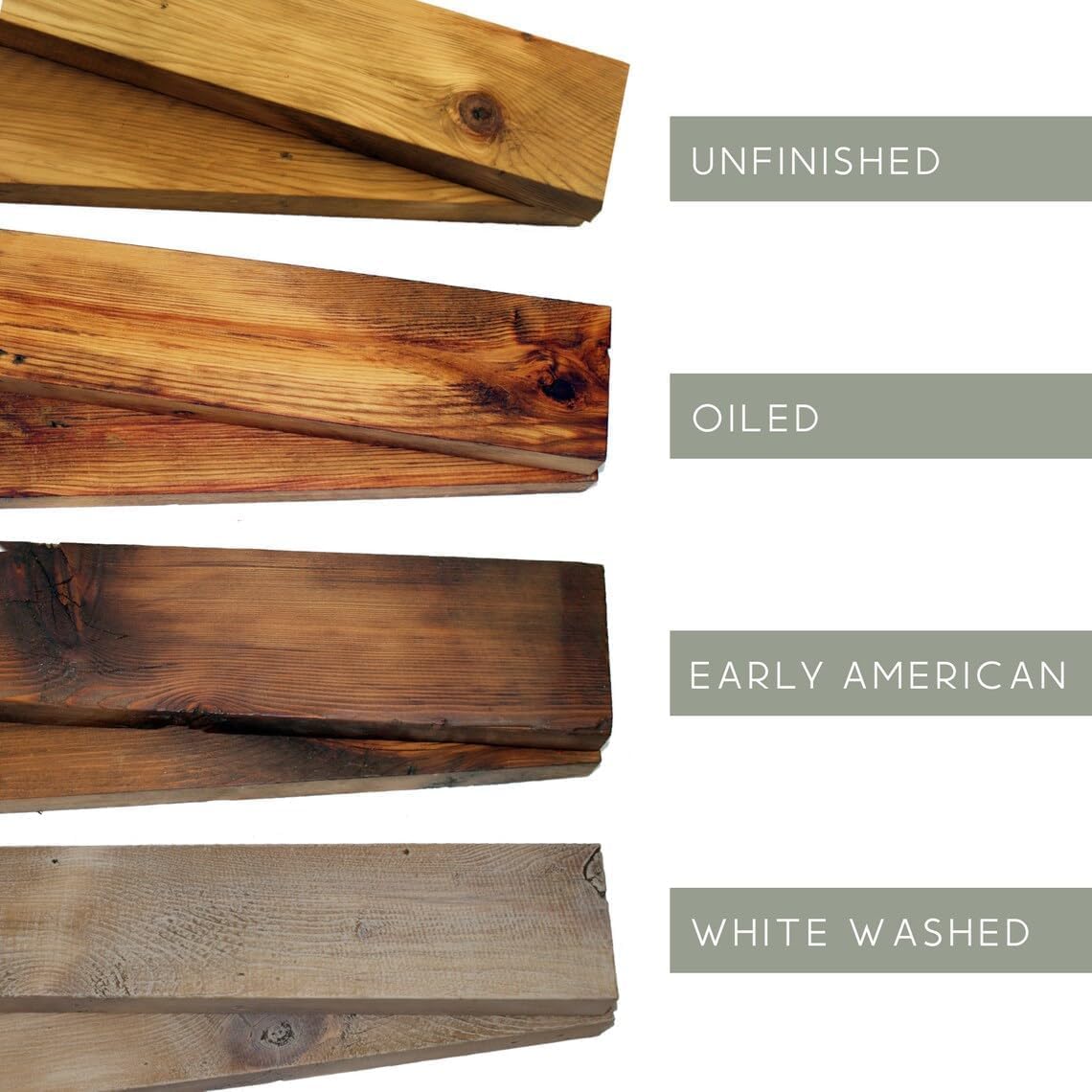 Modern Timber Craft Reclaimed Wood Fireplace Mantel Shelf | Solid Rustic American Barnwood with Steel Floating Shelf Brackets | 2.75" Thickness | 60" L x 10" D, Jacobean, Planed and Sanded