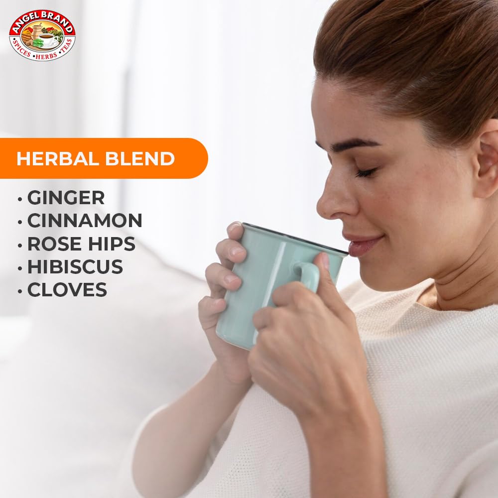 Angel Brand Ginger Tea Bags 25 – Pack of 3 – Ginger Root Tea for, Digestion & Immune Support