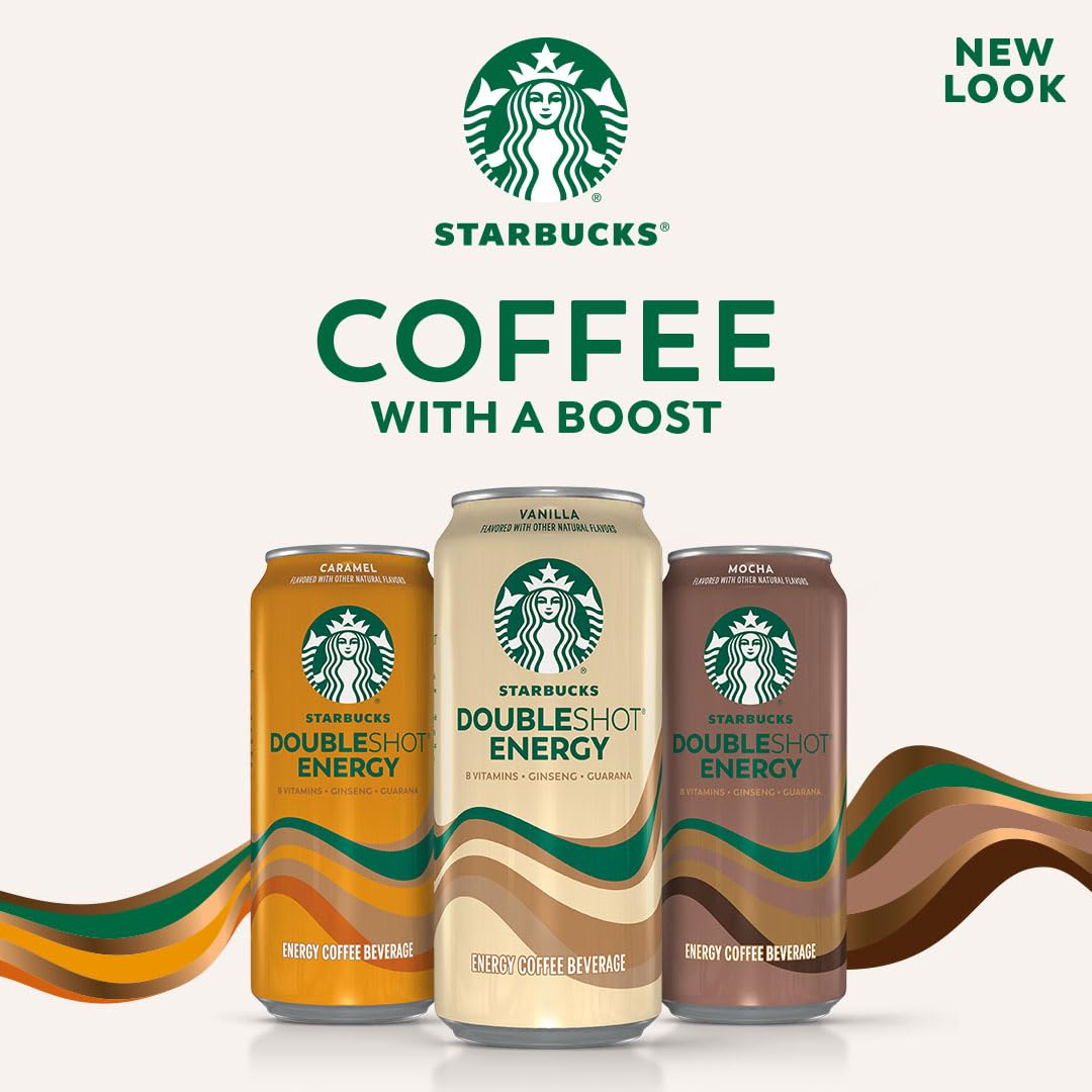 Starbucks Doubleshot Energy Drink Coffee Beverage, Mocha, Iced Coffee, 15 fl oz Cans (12 Pack) (Packaging May Vary)