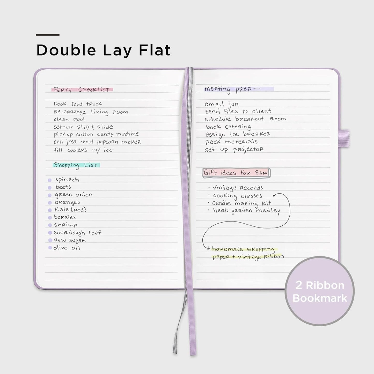 &And Per Se Lined Journal Notebook, 160 Pages, A5 5.7 x 8 inches College Ruled Thick Paper Notebook Journals for Writing, Hardcover Notebooks for Women Men Office School (1 Pack, Lavender)