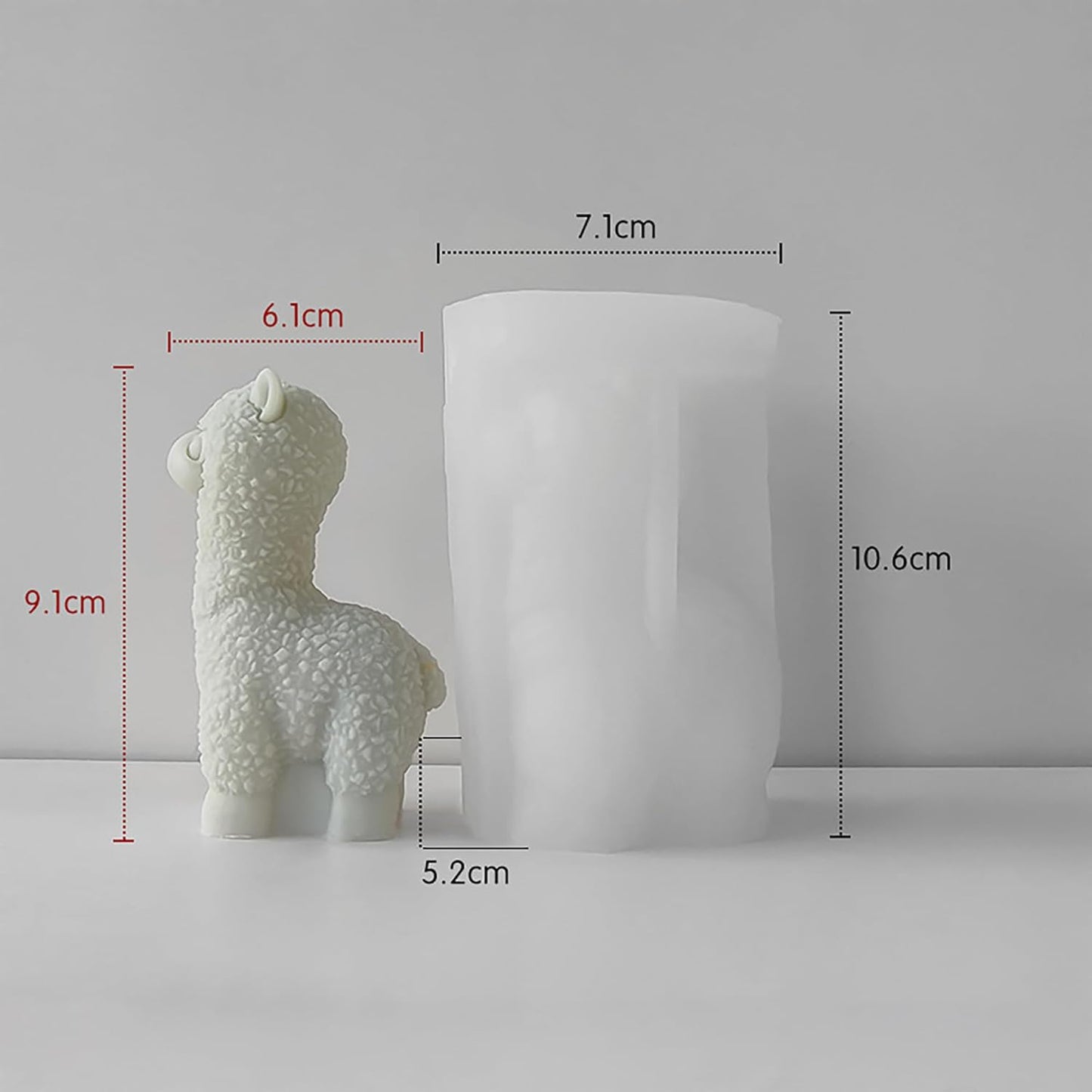 Alpaca Resin Casting Mold - Animal Silicone Mold for Clay, Home Decor, 3D Casting