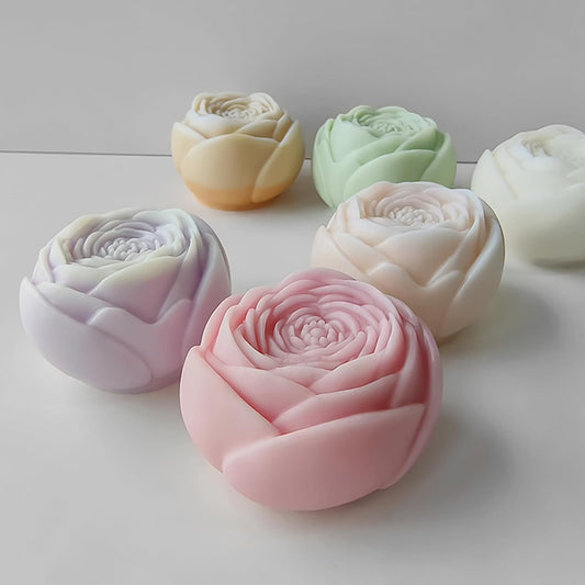 Rose Ball 3D Round Flower Peony Resin Casting Molds - Silicone Mold for Candle Making & Home Decor
