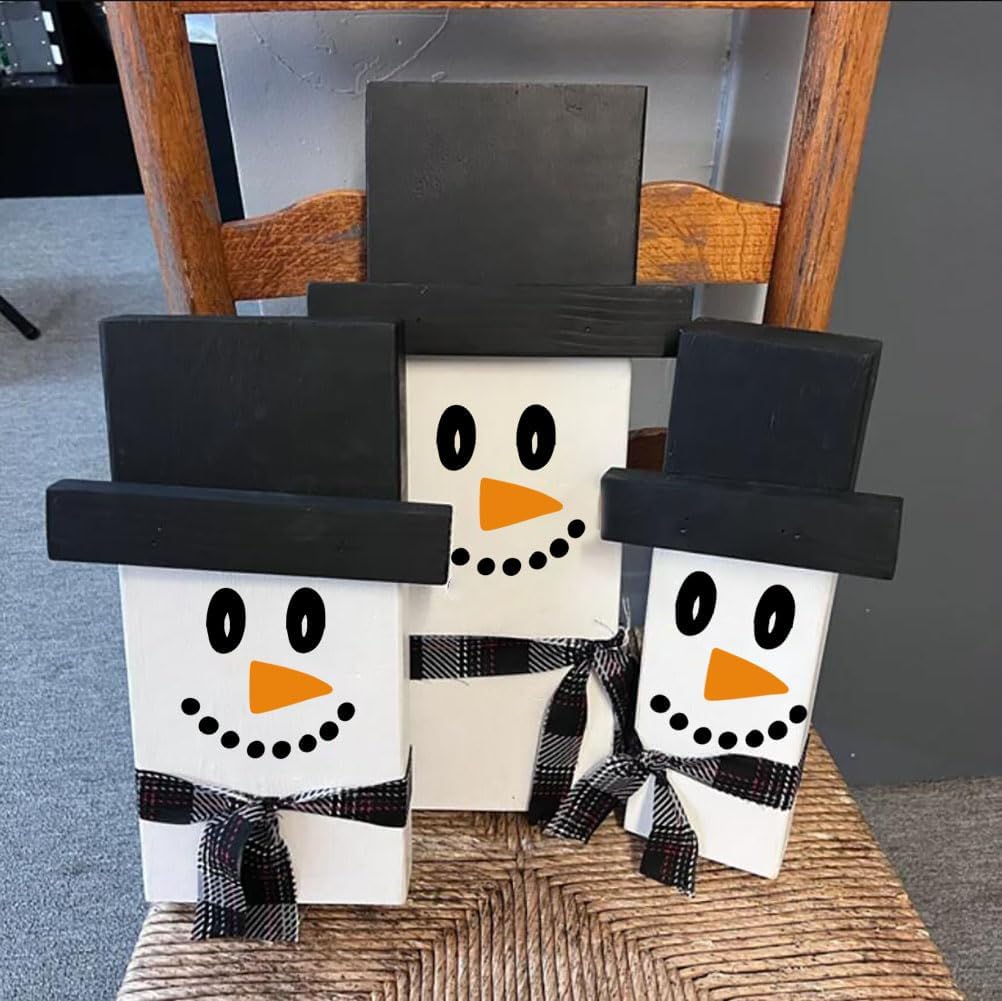 Small Christmas Stencils for Painting on Wood 3” Christmas Stencil for Crafts Reusable Snowman Santa Believe Holiday Draw Templates for Christmas Tree Canvas Window Decor(XMS Mini Stencil 01)