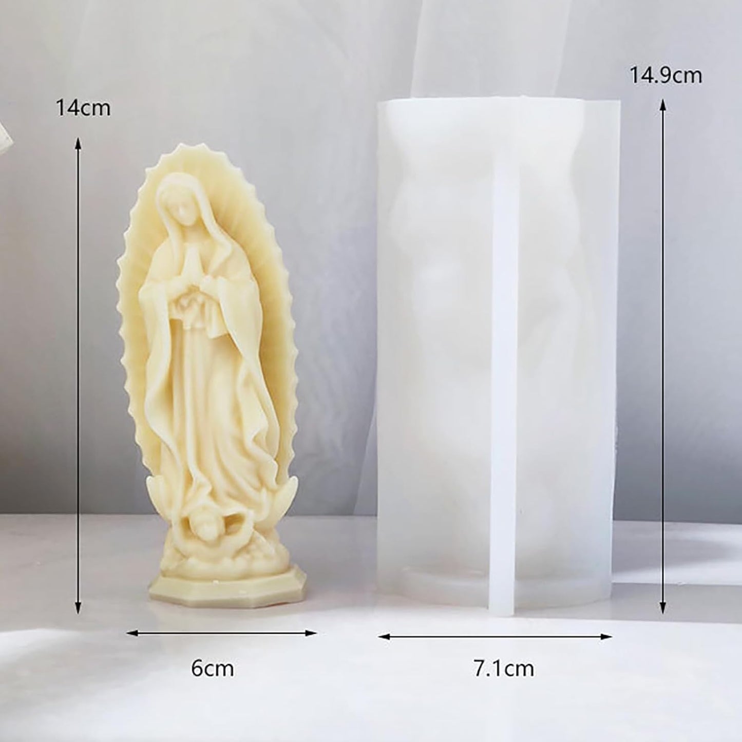 Girl Sister Angel & Mary Resin Casting Molds - Silicone 3D Animal Molds for Candle Making & Home Decor