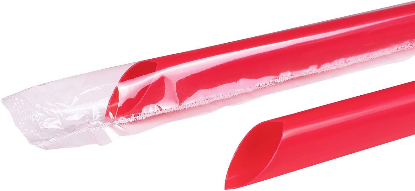 Karat C9060s (Red) 9" Boba Straws (10mm) - Red (Case of 1600)