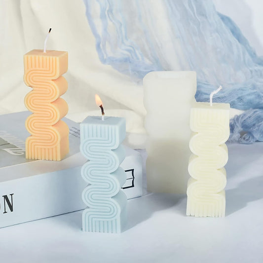 Flower Candle Mold - Cylinder & Irregular Shapes, 3D & Silicone, Resin & Handmade