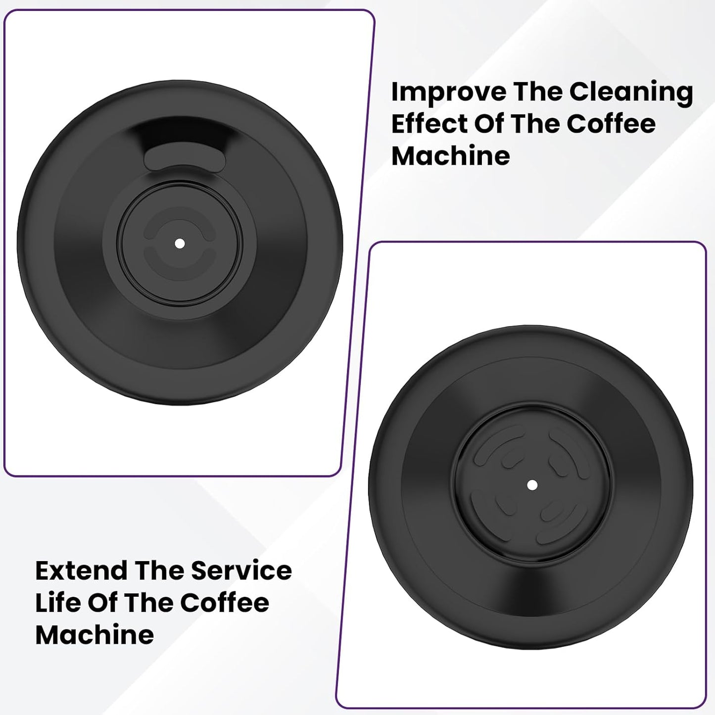 Espresso Backflush Cleaning Disc, 54mm Silicone Espresso Cleaning Disc for Most Espresso Machines BES980XL BES990 BES900XL BES920XL, 4 Pack