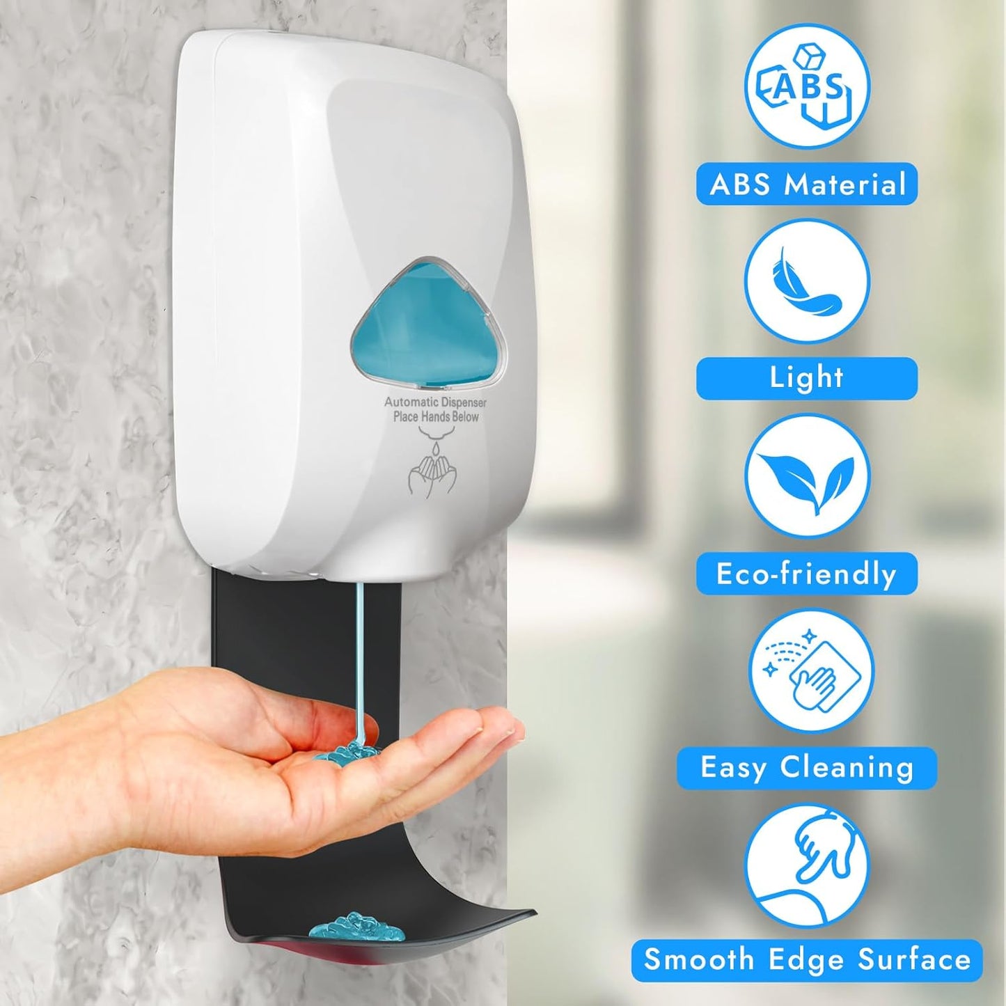 5PCS Dispenser Drip Tray Wall Mount Soap Dispenser Bracket, Laundry Detergent Drip Catcher Prevent Dripping and Spraying, Easy to Clean(Black)