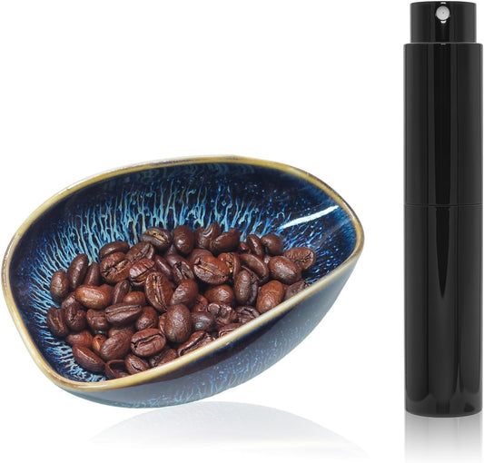 Coffee Dosing Cup and Spray Bottle Kit, Ceramic Single Coffee Measuring Cup, Espresso Accessories