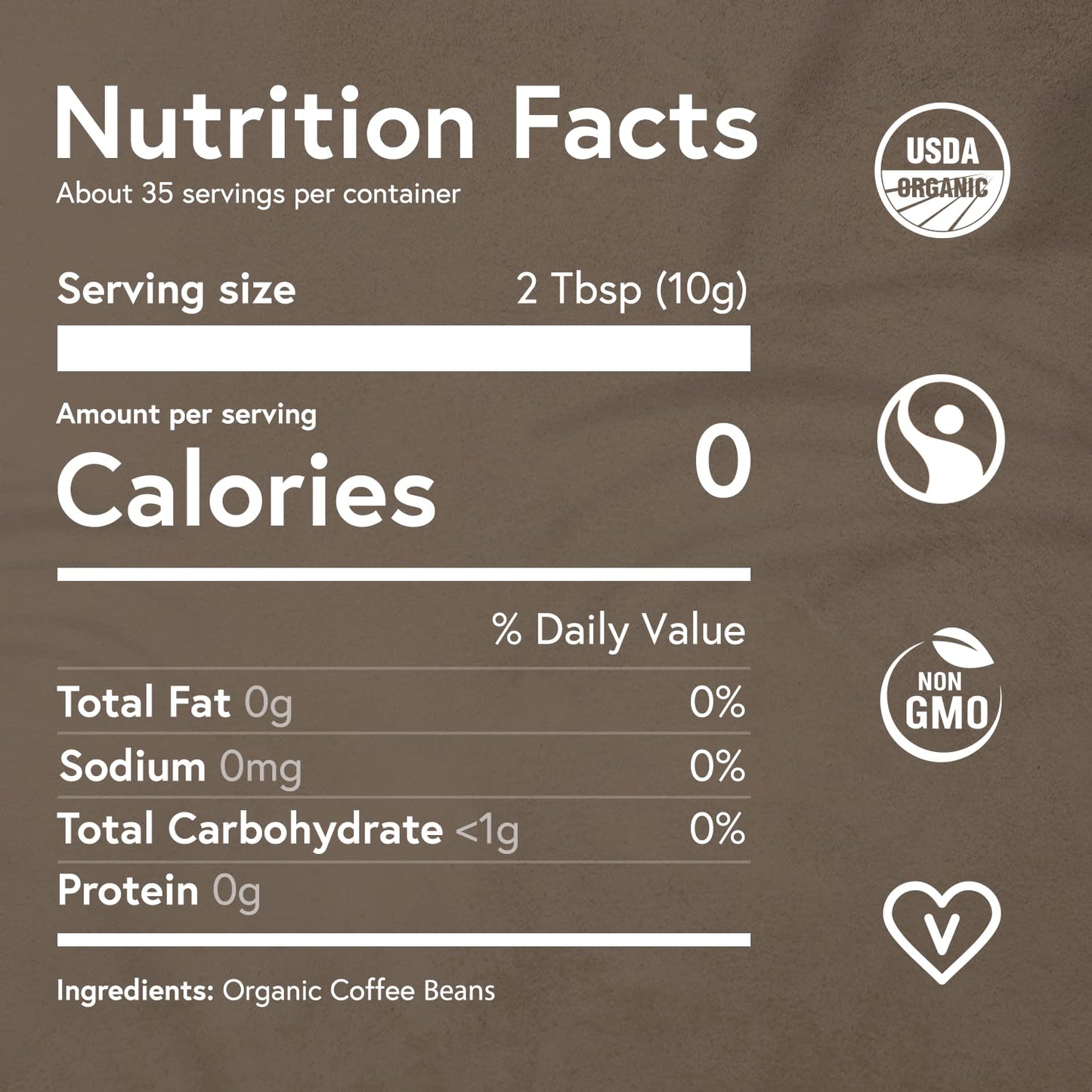 Fabula Coffee Half-Caff Medium Roast Whole Beans - Organic - Low Acid - Single Origin - Non-GMO - Mold Free - 12 Ounces