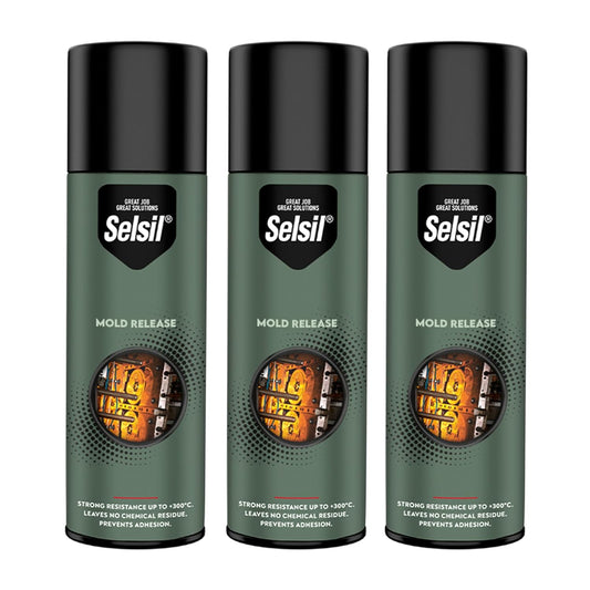 SELSIL Silicone Mold Release Aerosol Spray, Professional Resin Mold Releaser, Non-Stick, Fast-Drying & Easy Mold Removal, 13.5 Fl oz or 400 mL (Pack of 3)