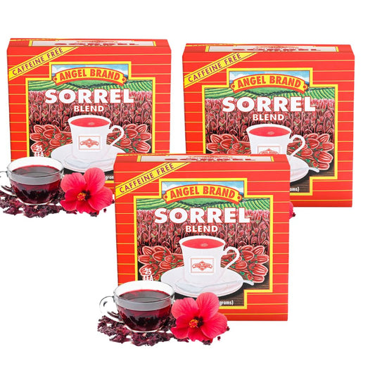 Angel Brand Sorrel Tea Bags 25 – Pack of 3 – Hibiscus Flower Tea for Refreshing Flavor &