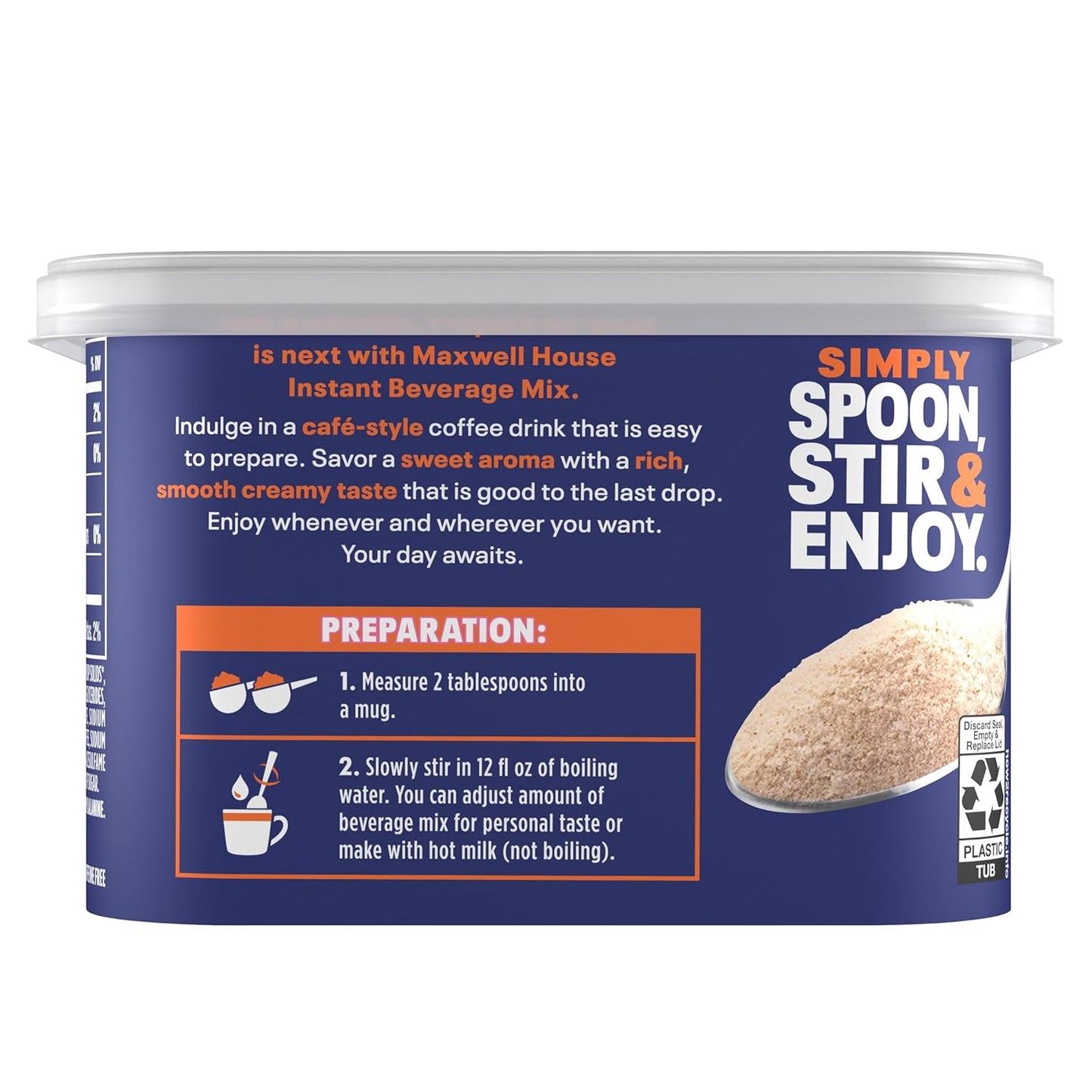 Maxwell House Sugar-Free French Vanilla Cafe Decaf Instant Cafe-Style Beverage Mix, 4.3 oz. Canister