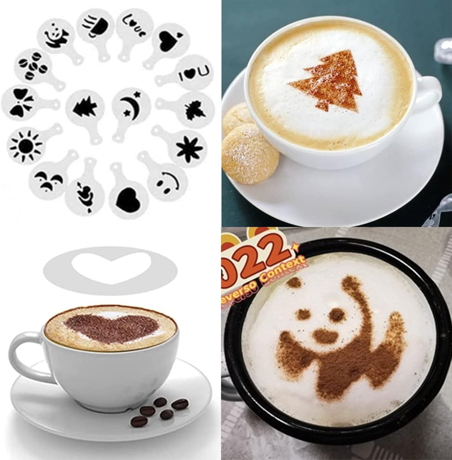 Rechargeable Milk Frother, 3-Speed Electric Handheld Frother with 2 Whisks and Coffee Decoration Tool, Stand-up Design, for Cream, Latte, Cappuccino (Black)