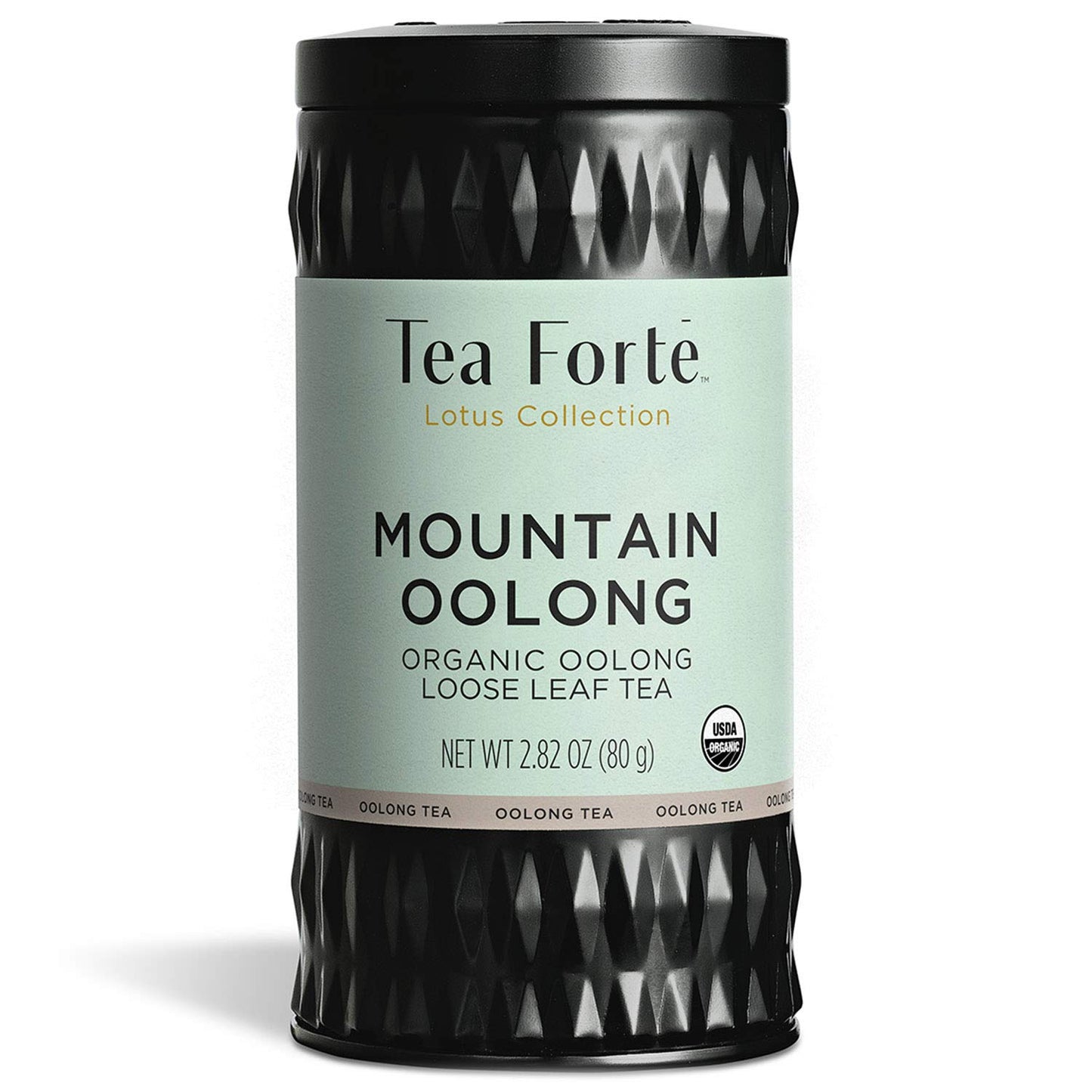 Tea Forte Mountain Oolong Premium Organic Loose Leaf Caffeinated Oolong Blend Canister, Makes 35-50 Cups
