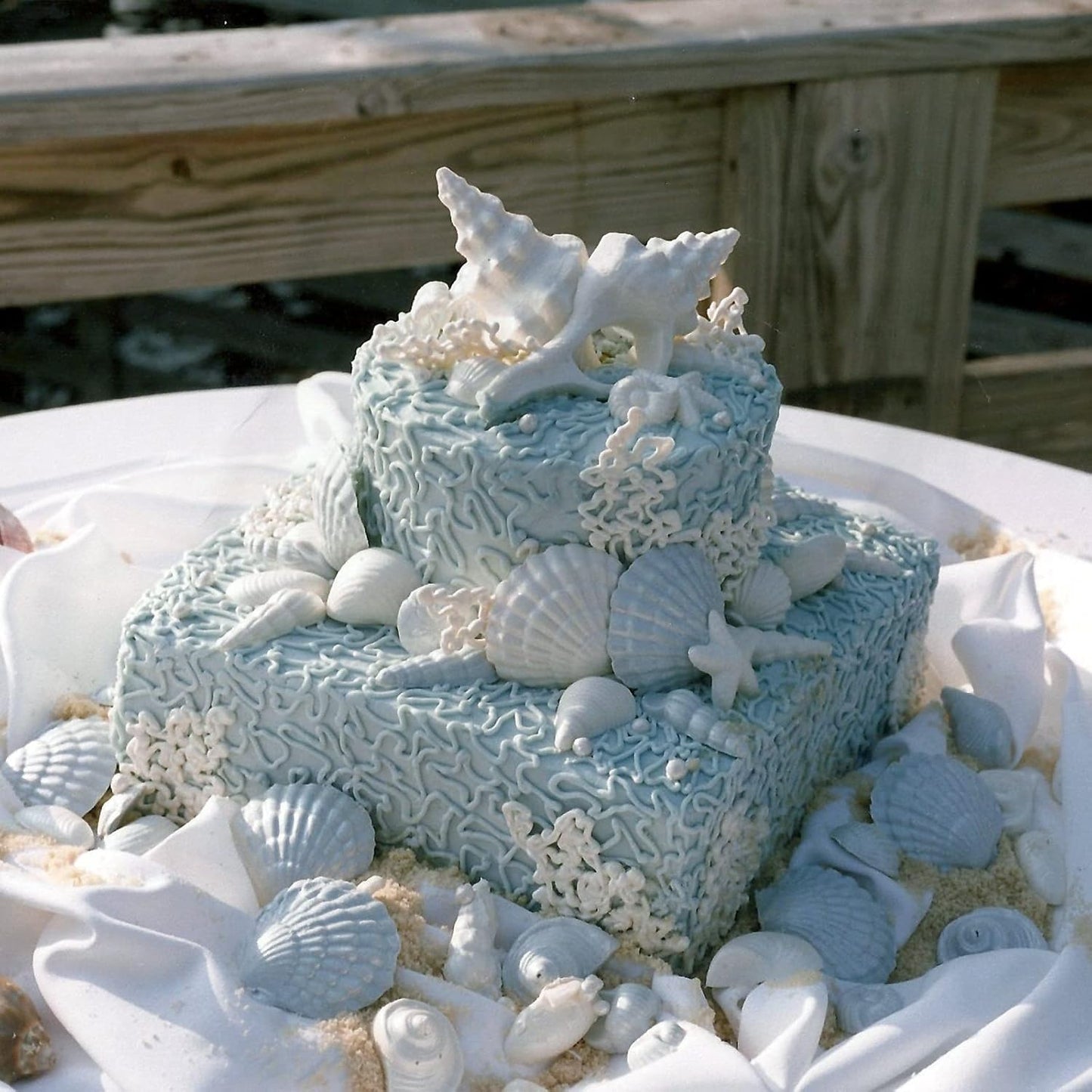 MEMOVAN Marine Theme Fondant Molds 4pcs Seashell Conch Starfish Silicone Baking Mold for Under the Sea Ocean Marine Cake Cupcake Decoration Chocolate Candy Soap Resin Clay Crafting