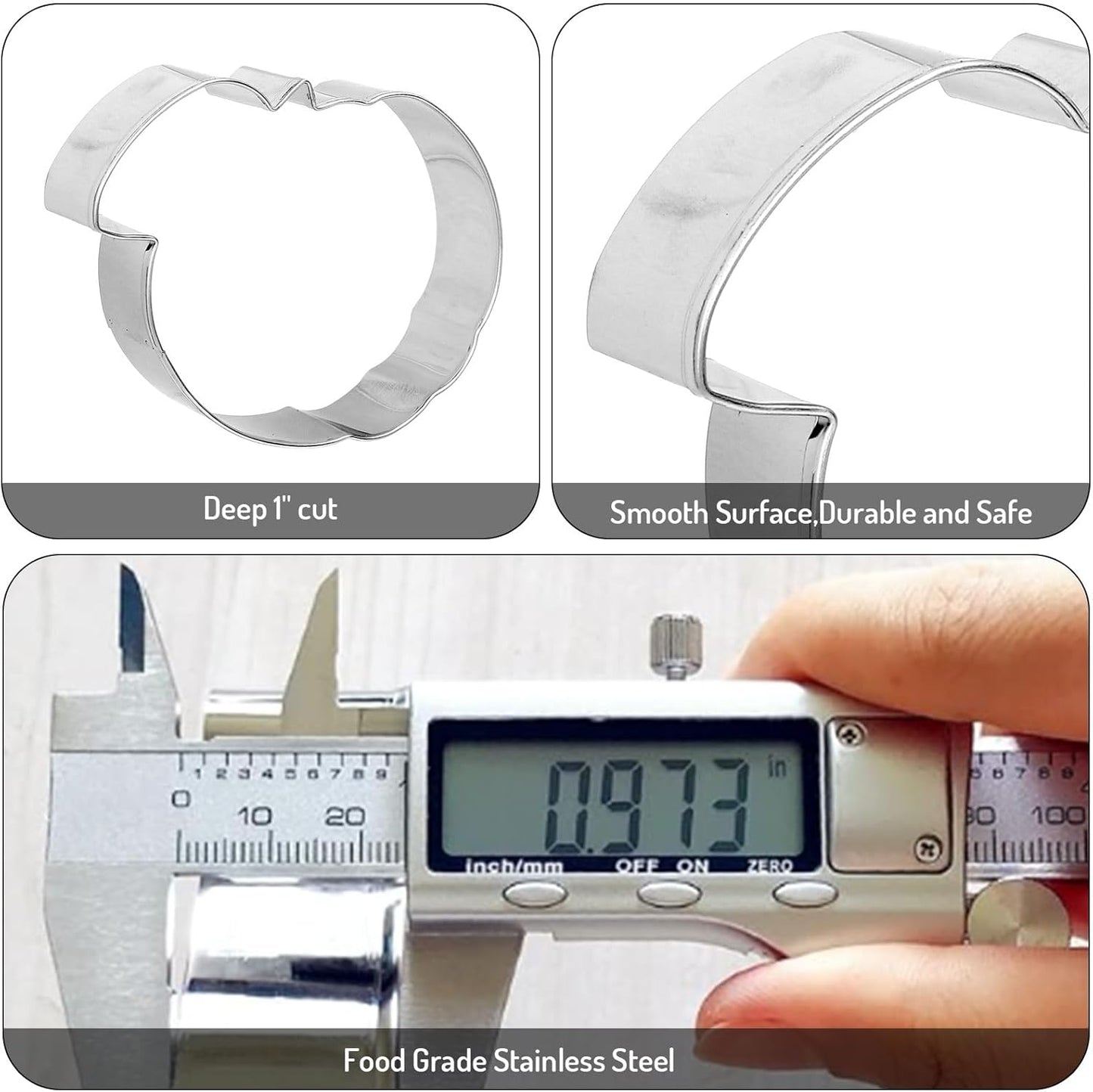 6Pcs Pumpkin Cookie Cutters Fall Pumpkin Shape Cookie Cutting Molds Cute Biscuit Cutters for Autumn Harvest Thanksgiving Halloween DIY Craft Baking Supplies