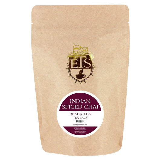 English Tea Store – Indian Spiced Chai Black Tea Bags | Authentic Masala Chai with Real Indian Spices & High-Grown Ceylon Tea | Medium Caffeine, High Antioxidants | No Strings or Tags | 25 Count