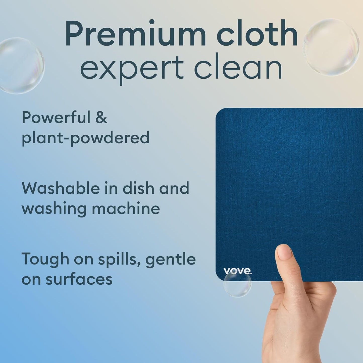 Vove Swedish Dishcloths 5-Pack, Modern Abstract - FSC Certified Cellulose & Cotton, Oeko-TEX Standard 100, Reusable Washable Kitchen Cleaning Cloths, Eco Friendly Floral Design